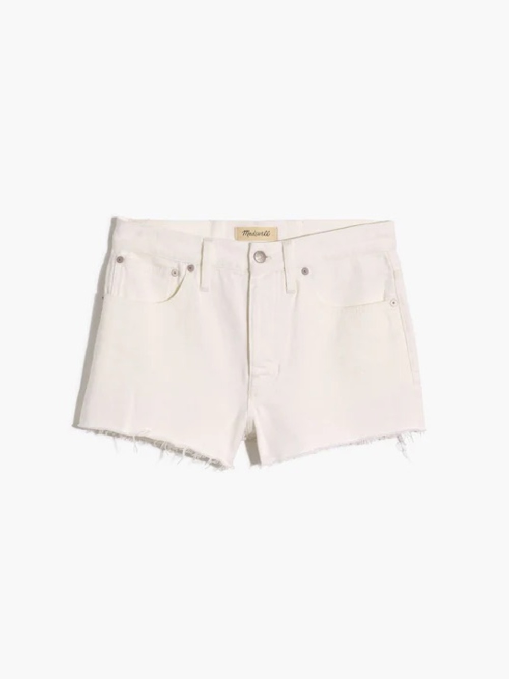 Madewell Relaxed Denim Shorts in Tile White Size 29